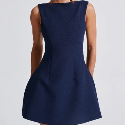 Sexy Slim-Fitting Backless Dress Summer Sleeveless Short Dresses